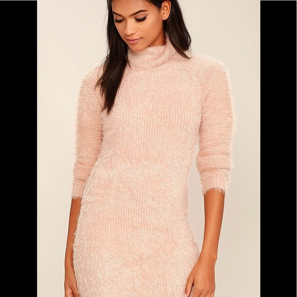 Mink Pink Fuzzy Sweater Dress